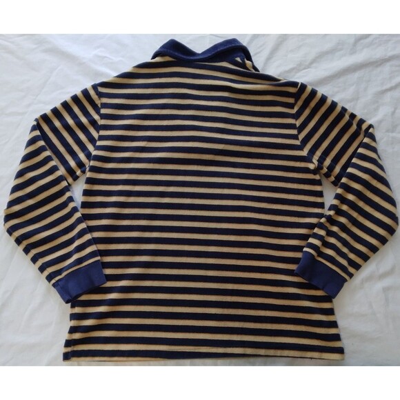 Vtg 60s 70s Mens Large Shirt Terry Cloth Striped Navy Disco Skate Surf JCPenney - Picture 8 of 11